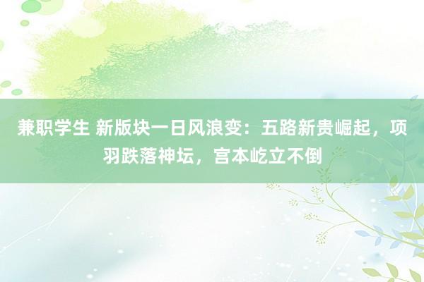 兼职学生 新版块一日风浪变：五路新贵崛起，项羽跌落神坛，宫本屹立不倒