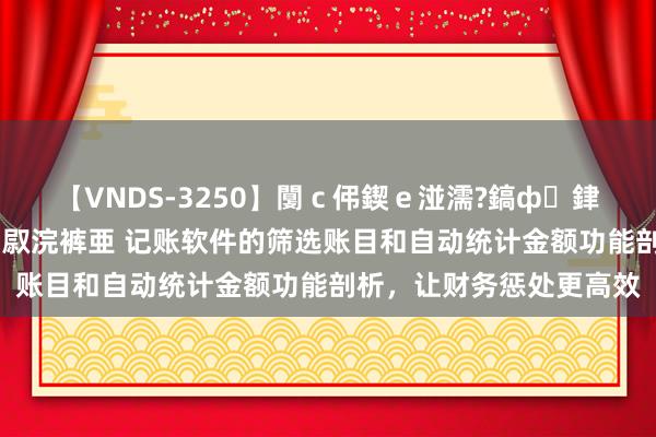 【VNDS-3250】闅ｃ伄鍥ｅ湴濡?鎬ф銉犮儵銉犮儵 娣倝銇叞浣裤亜 记账软件的筛选账目和自动统计金额功能剖析，让财务惩处更高效