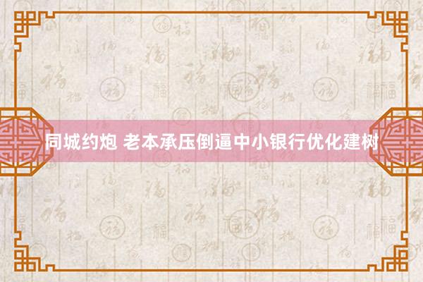 同城约炮 老本承压倒逼中小银行优化建树