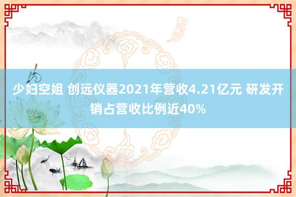 少妇空姐 创远仪器2021年营收4.21亿元 研发开销占营收比例近40%