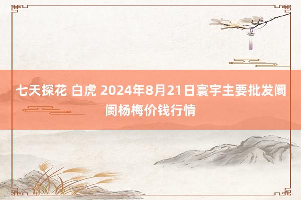 七天探花 白虎 2024年8月21日寰宇主要批发阛阓杨梅价钱行情