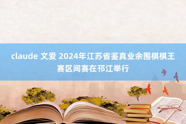 claude 文爱 2024年江苏省鉴真业余围棋棋王赛区间赛在邗江举行