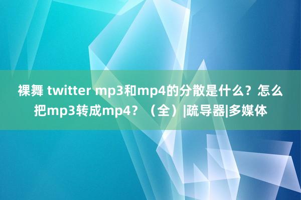 裸舞 twitter mp3和mp4的分散是什么？怎么把mp3转成mp4？（全）|疏导器|多媒体