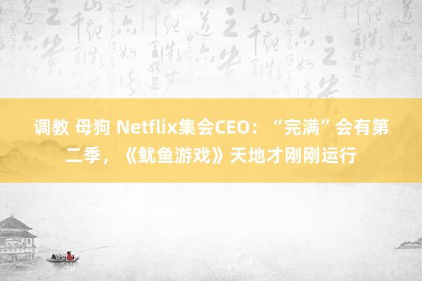 调教 母狗 Netflix集会CEO：“完满”会有第二季，《鱿鱼游戏》天地才刚刚运行