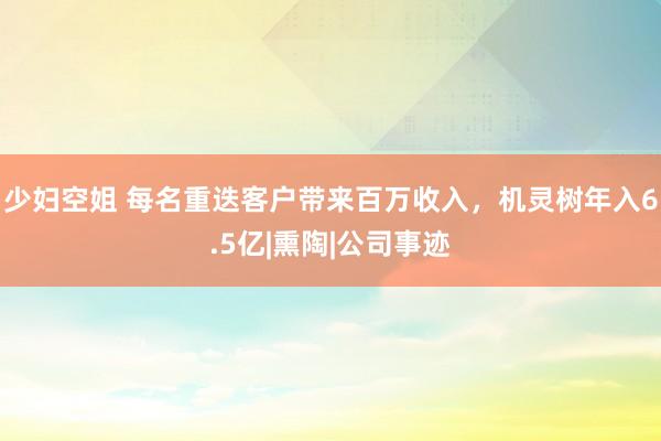 少妇空姐 每名重迭客户带来百万收入，机灵树年入6.5亿|熏陶|公司事迹