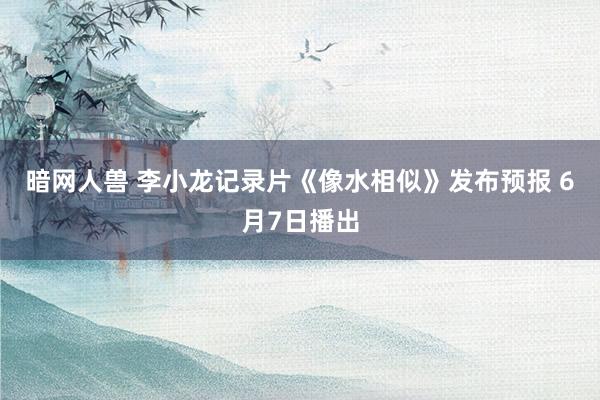 暗网人兽 李小龙记录片《像水相似》发布预报 6月7日播出